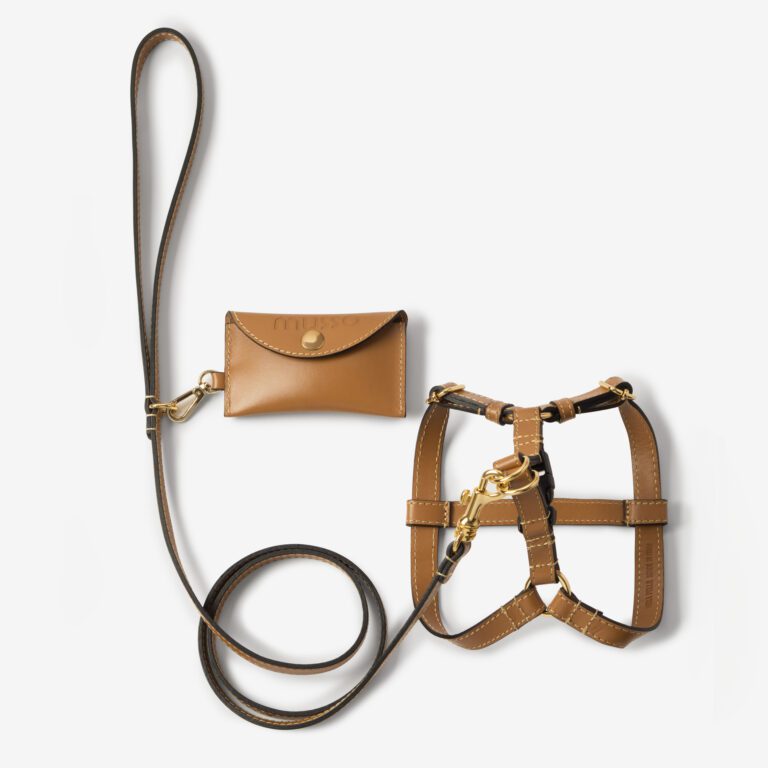 Zestaw z szelkami Vero Caramello