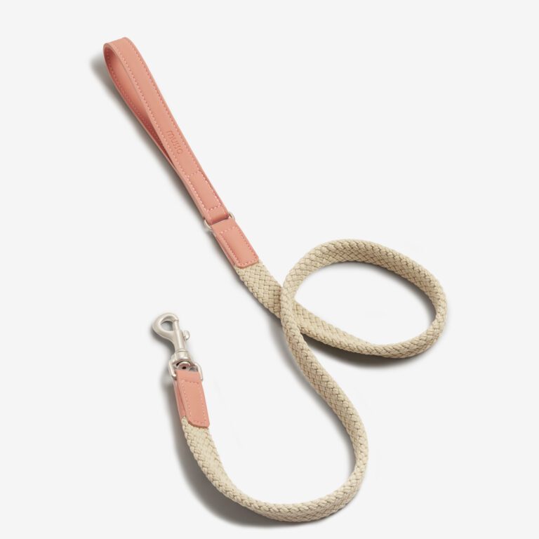 Smycz z wegańskiej skóry Nodo Cipria